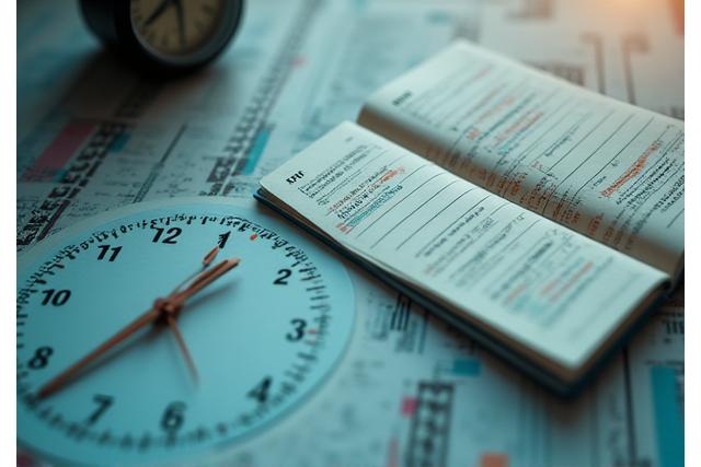 Reloj, calendario y persona gestionando tareas, simbolo de optimización de tiempo.