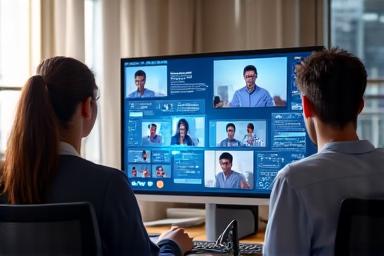 Equipo de profesionales trabajando de forma remota, conectados y productivos.